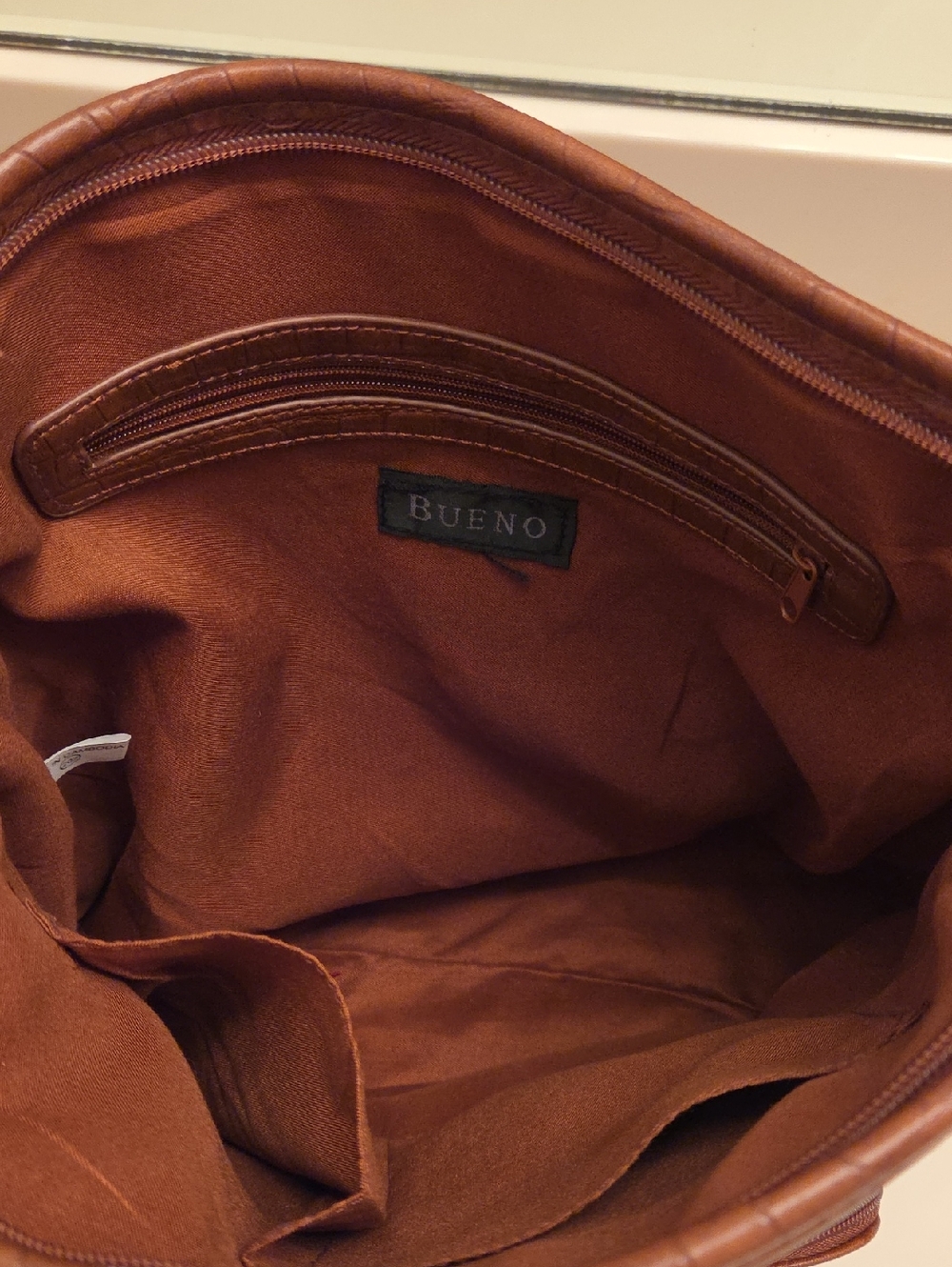 Bueno Brown Vegan Leather Crossbody Bag for Women, Excellent Like New Condition - Picture 9 of 16